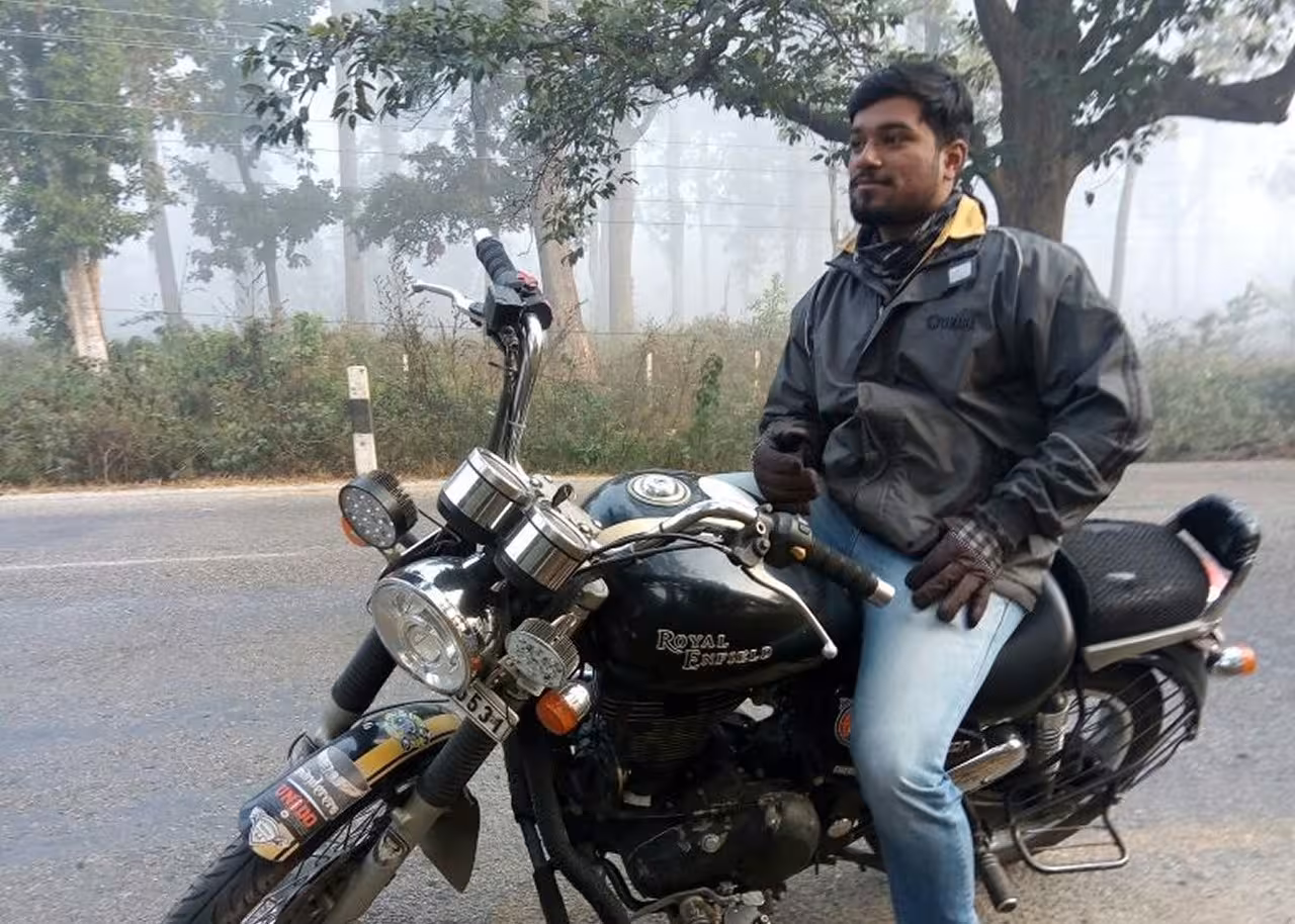 Happy customer enjoying a ride on his Bikewala bike